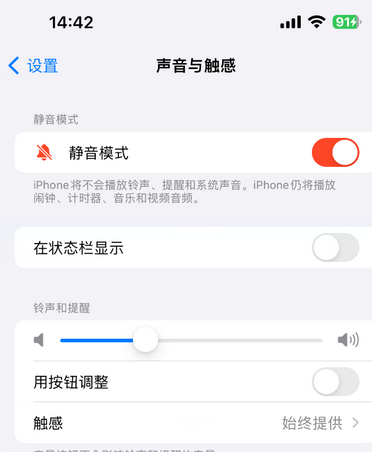 六安苹果15Pro维修网点分享iPhone15Pro系列机型中隐藏静音图标 